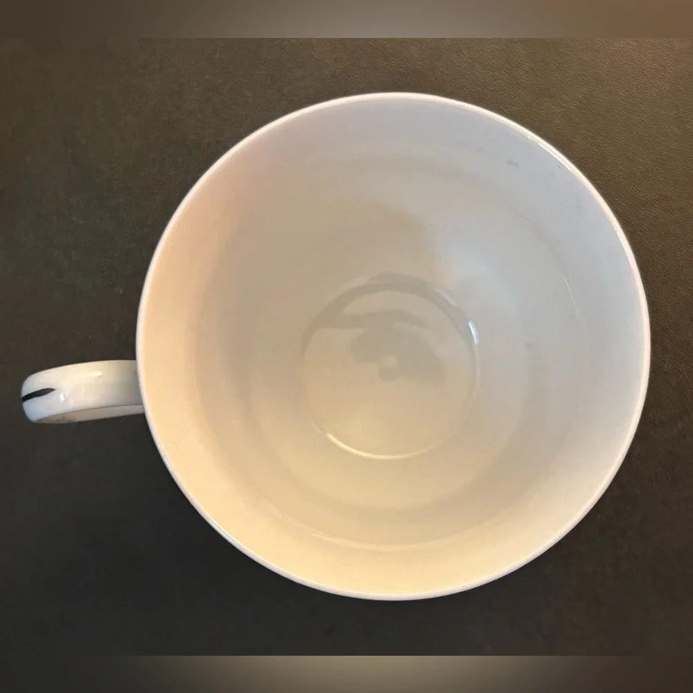 Vintage JS Valencia China Tea Cup #8223 Coffee Mug 3.25” Blue Floral Silver Trim